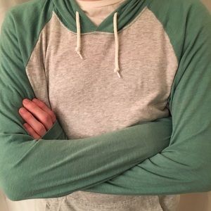 COPY - Old Navy Light gray and green pullover hoo…